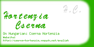 hortenzia cserna business card